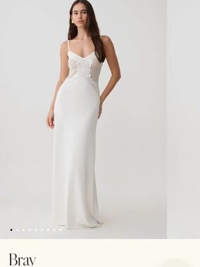 Meshki Bray Knit & Lace Maxi Dress